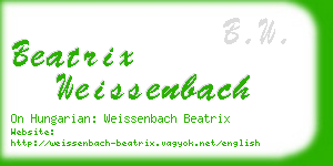 beatrix weissenbach business card